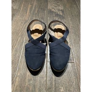 Me Too Navy Blue Sling Back Espadrille